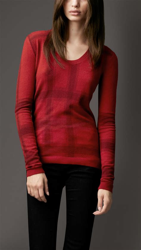 burberry red cashmere sweater|Burberry cashmere sweater women's.